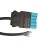 Noxion GST - Kompatibel Versorgungskabel Schwarz - Männlich + Offene Enden - 0,3m - 5 pole 0.75mm2