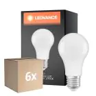 Mehrfachpackung 6x Ledvance Classic LED E27 Birne Matt 10W 1055lm - 827 Extra Warmweiß | Dimmbar - Ersatz Für 75W