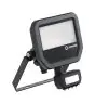 Ledvance Projecteur LED Aluminium Noir 17W 2200lm 100D - 830 Blanc Chaud | IP65 - Détecteur De Mouvement Et De Lumière - Symétrique