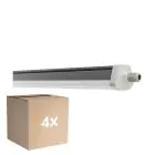 Lot 4x Ledvance Étanche Réglette Imperméable FLEX Câblage Traversant 42W 6800lm - | IP66 - Équivalent 2x 58W